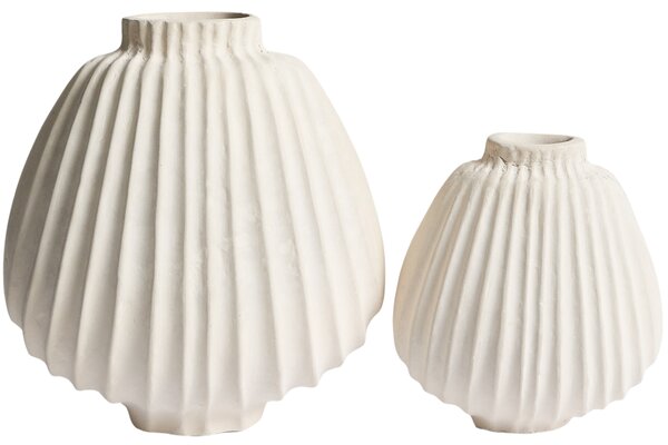 Kave Home Bílá váza Arisea 20 cm