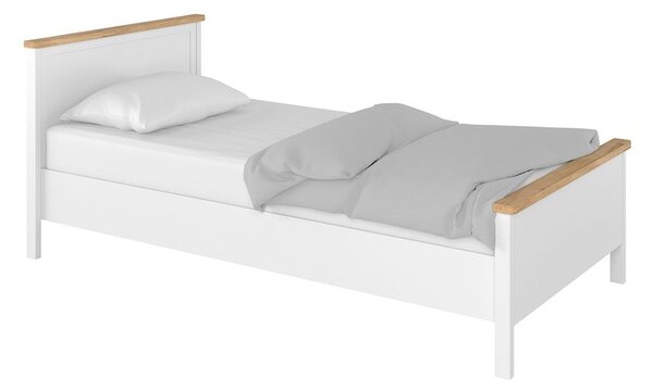 Postel s matrací Story SR08, Úložný prostor: ano, Barva: Bílá + Dub nash 5902928586183
