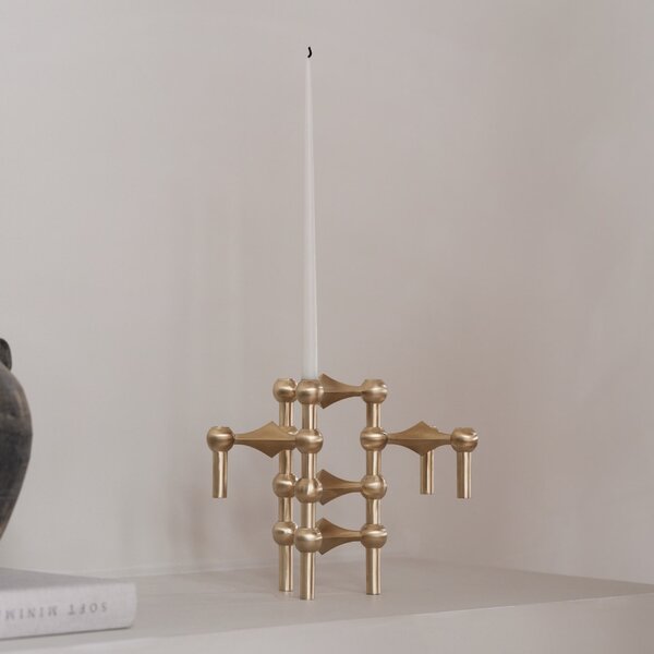 Designový svícen STOFF Nagel Brushed Brass