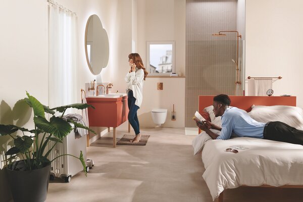 GROHE Essence Professional - Páková umyvadlová baterie, velikost M, kartáčovaný Warm Sunset 24173DL1