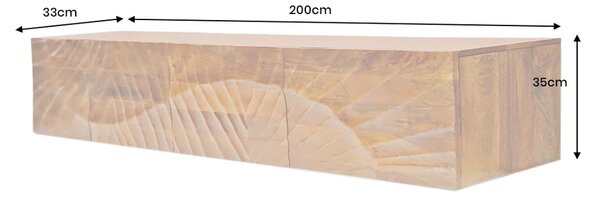Massive home | Závěsný TV stolek SCORPION 200cm, mangové dřevo