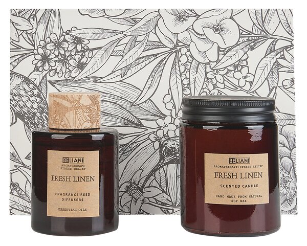 Vonná svíčka s aroma difuzérem DARK ELEGANCE 9 cm Hnědá