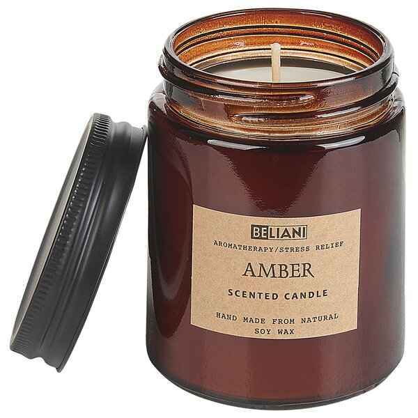 Vonná svíčka s aroma difuzérem DARK ELEGANCE 9 cm Hnědá