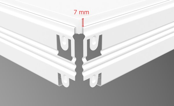 Regál do garáže Biedrax 35 x 120 x 210 cm, bílý, 6 polic bílé lamino 12mm, nosnost 200 kg na polici