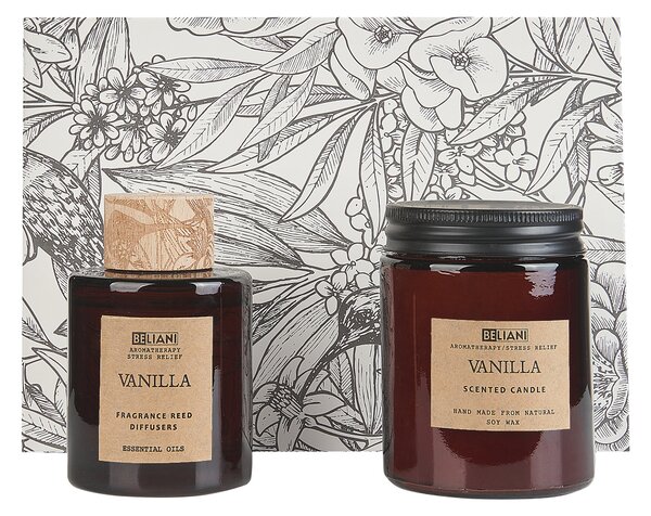 Vonná svíčka s aroma difuzérem DARK ELEGANCE 9 cm Hnědá