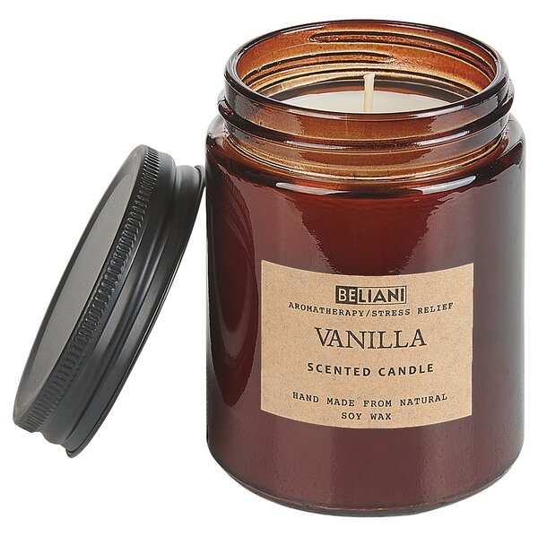 Vonná svíčka s aroma difuzérem DARK ELEGANCE 9 cm Hnědá