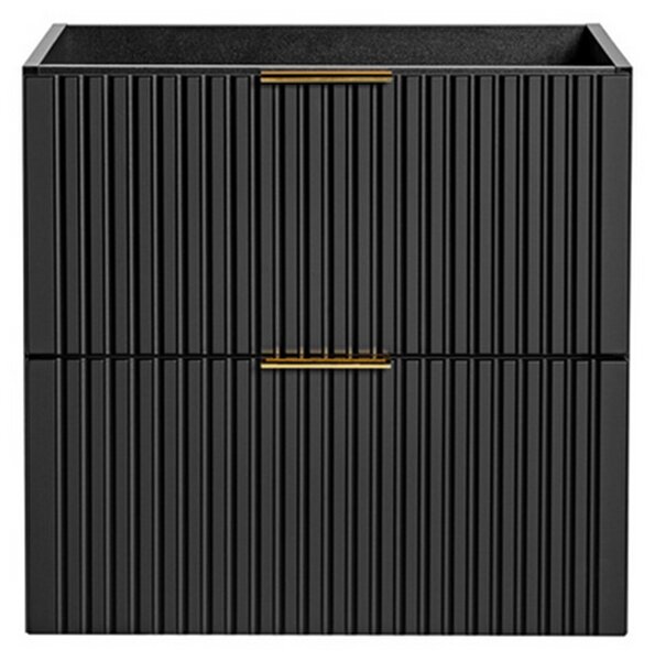 Koupelnová skříňka ADEL BLACK 80 cm s deskou a černým regálem
