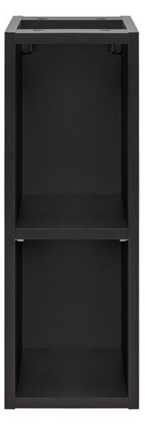 Koupelnová skříňka ADEL BLACK 80 cm s deskou a černým regálem