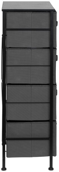KOMODA, černá, tmavě šedá, 45/92.5/30 cm PBJ - Široké komody, Online Only