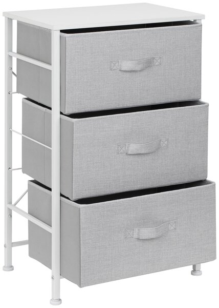 KOMODA, šedá, bílá, 45/71.5/30 cm PBJ - Široké komody, Online Only