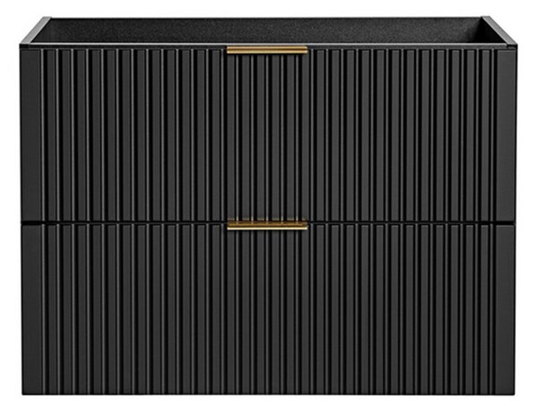Koupelnová skříňka ADEL BLACK 80 cm s deskou