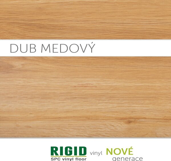 Rigid Vinyl Floor click Dub medový 8108 2,235 m2