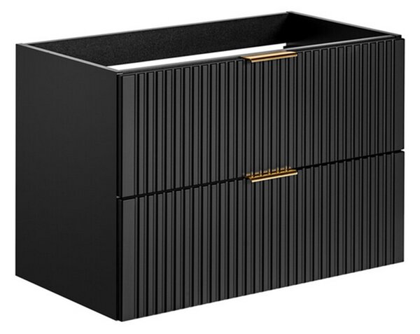 Koupelnová skříňka ADEL BLACK 80 cm s deskou