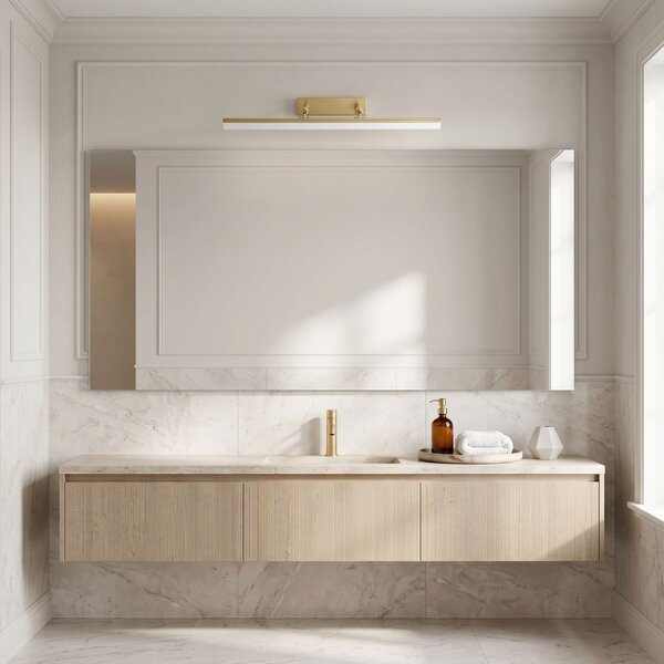 Toolight Rea, Koupelnové nástěnné LED svítidlo APP1876-1W 60cm BRUSH GOLD, OSW-66031