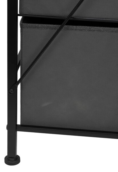 KOMODA, černá, tmavě šedá, 45/92.5/30 cm PBJ - Široké komody, Online Only