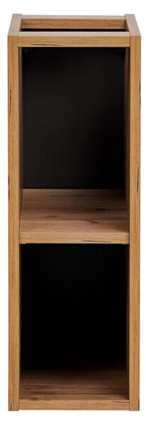 Koupelnová skříňka ADEL BLACK 80 cm s deskou a regálem Dub Wotan