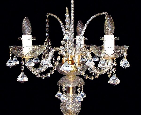 Křišťálová stolní lampa ES127307, Varianta Zlatá