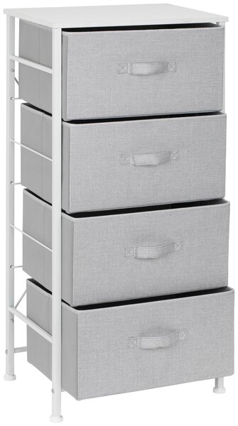 KOMODA, šedá, bílá, 45/92.5/30 cm PBJ - Široké komody, Online Only