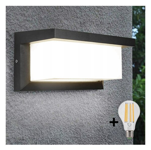 LED Venkovní nástěnné svítidlo NEELY 1xE27/9W/230V 3000K IP54 antracit