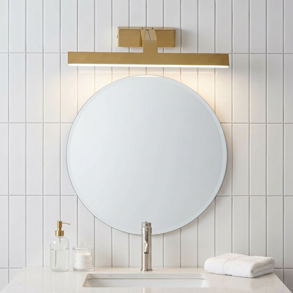 Toolight Rea, Koupelnové nástěnné LED svítidlo SWE007-1W 43cm BRUSH GOLD, OSW-20106
