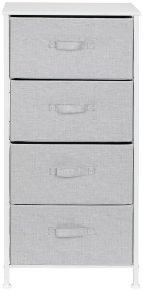 KOMODA, šedá, bílá, 45/92.5/30 cm PBJ - Široké komody, Online Only