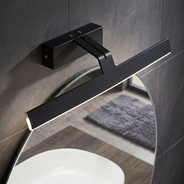 Toolight Rea, Koupelnové nástěnné LED svítidlo SWE010-1W 43cm BLACK, OSW-20109