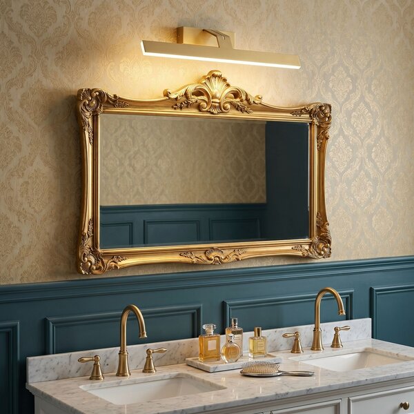 Toolight Rea, Koupelnové nástěnné LED svítidlo SWE007-1W 43cm BRUSH GOLD, OSW-20106