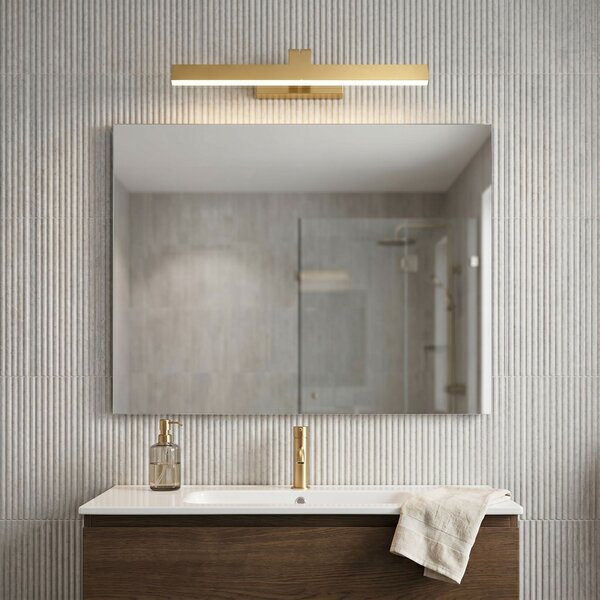 Toolight Rea, Koupelnové nástěnné LED svítidlo SWE007-1W 43cm BRUSH GOLD, OSW-20106