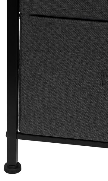 KOMODA, černá, tmavě šedá, 45/71.5/30 cm PBJ - Široké komody, Online Only