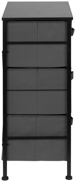 KOMODA, černá, tmavě šedá, 45/71.5/30 cm PBJ - Široké komody, Online Only
