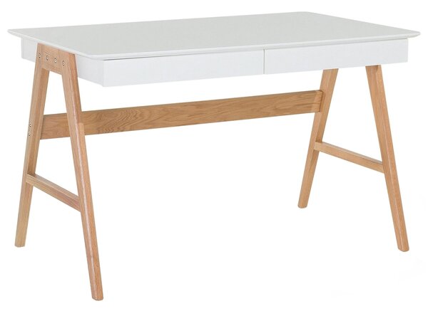 Pracovní stůl SHESLAY Bílá 120 cm 70 cm se zásuvkami