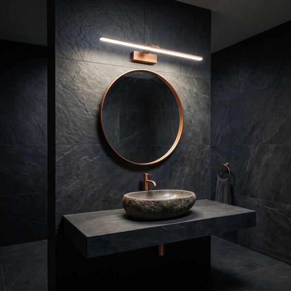 Toolight Rea, Koupelnové nástěnné LED svítidlo SWE014-1W 58cm BRUSH COPPER, OSW-20113