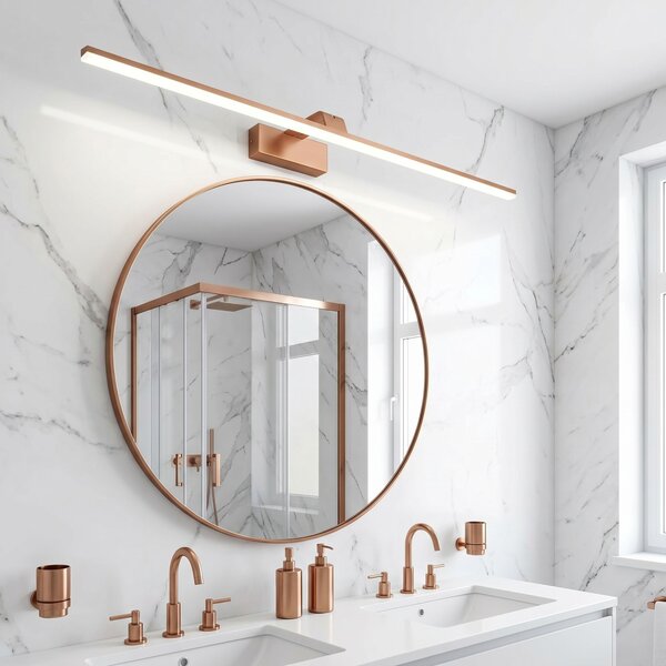 Toolight Rea, Koupelnové nástěnné LED svítidlo SWE015-1W 73cm BRUSH COPPER, OSW-20114
