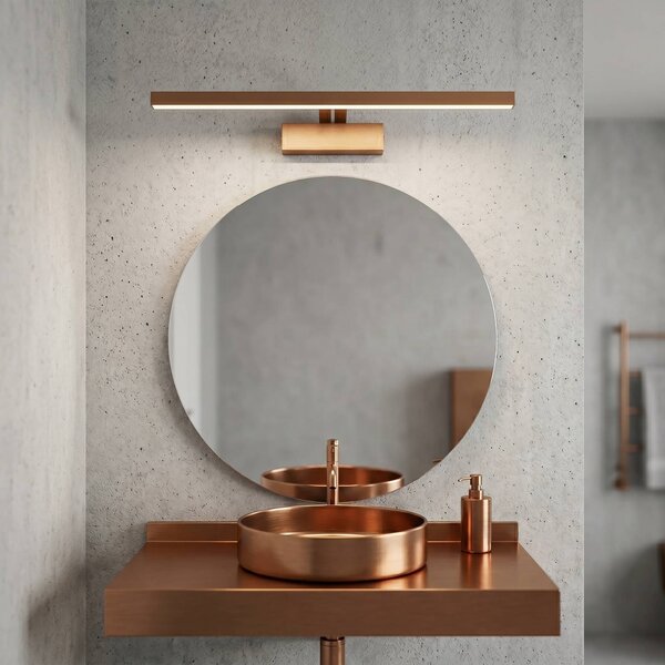 Toolight Rea, Koupelnové nástěnné LED svítidlo SWE014-1W 58cm BRUSH COPPER, OSW-20113