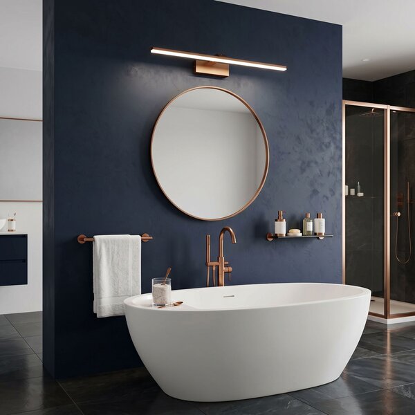 Toolight Rea, Koupelnové nástěnné LED svítidlo SWE014-1W 58cm BRUSH COPPER, OSW-20113