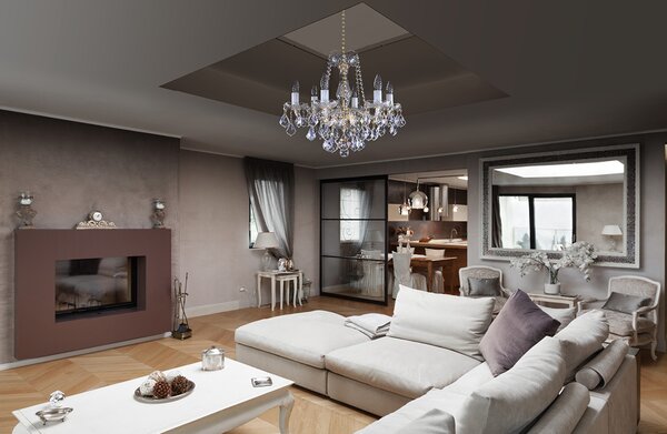 Lustr broušený L16047CLN, Varianta Stříbrný