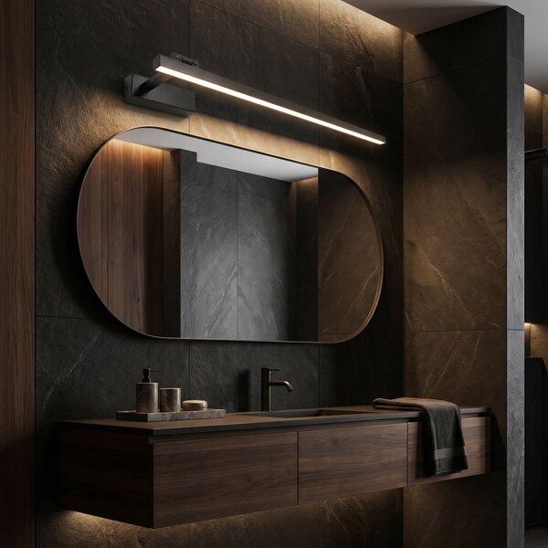 Toolight Rea, Koupelnové nástěnné LED svítidlo SWE036-1W 80cm BLACK, OSW-20136