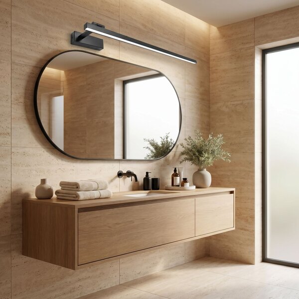 Toolight Rea, Koupelnové nástěnné LED svítidlo SWE036-1W 80cm BLACK, OSW-20136
