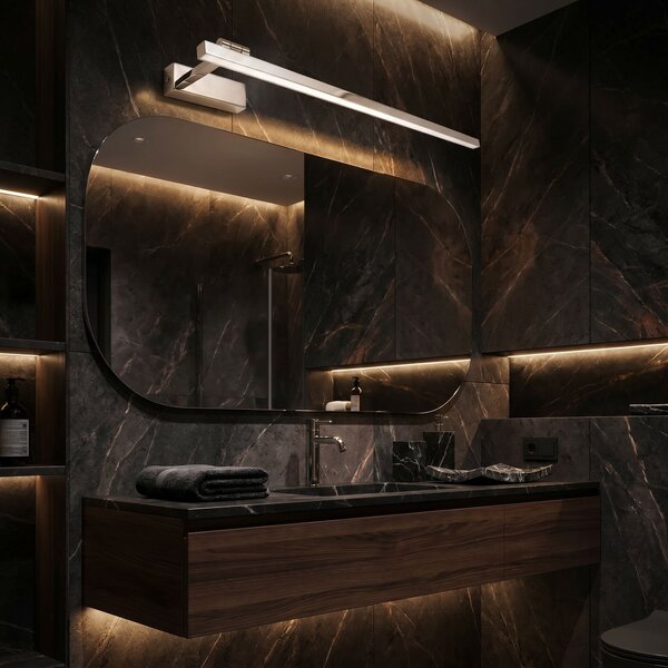 Toolight Rea, Koupelnové nástěnné LED svítidlo SWE030-1W 80cm CHROME, OSW-20129