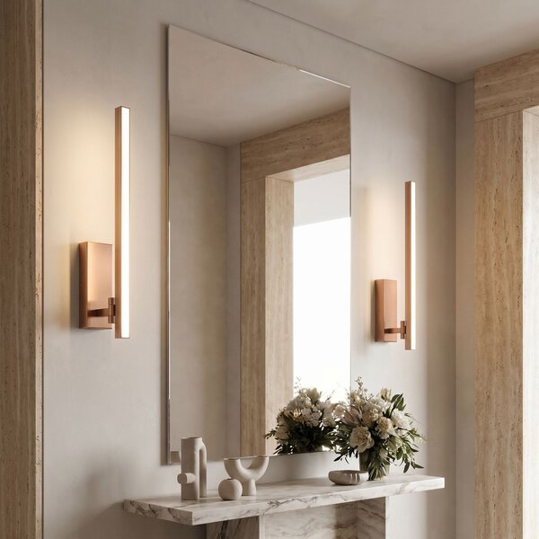 Toolight Rea, Koupelnové nástěnné LED svítidlo SWE038-1W 60cm BRUSH COPPER, OSW-20138