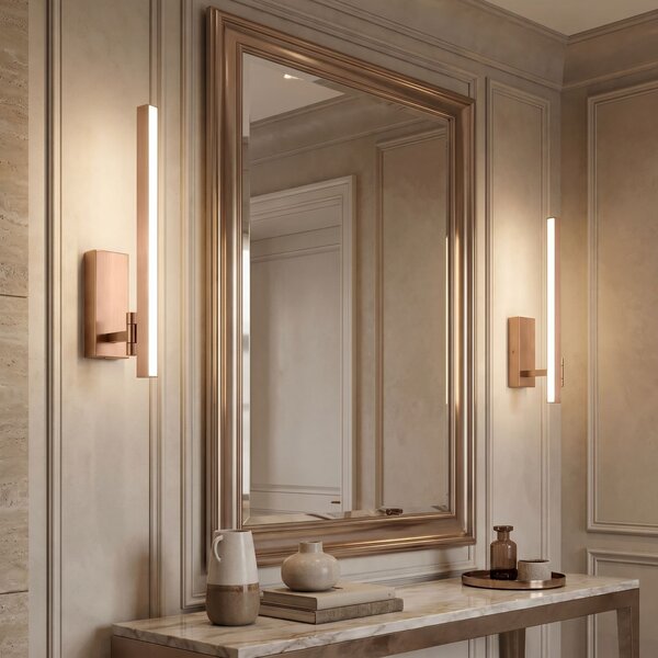 Toolight Rea, Koupelnové nástěnné LED svítidlo SWE037-1W 40cm BRUSH COPPER, OSW-20137