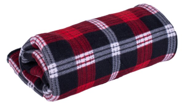 Deka Fleece červená karo 150x200cm