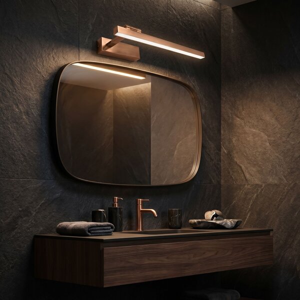 Toolight Rea, Koupelnové nástěnné LED svítidlo SWE037-1W 40cm BRUSH COPPER, OSW-20137