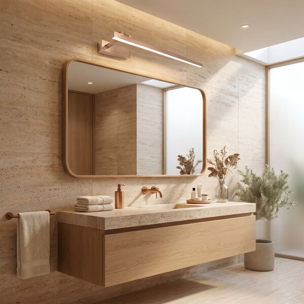 Toolight Rea, Koupelnové nástěnné LED svítidlo SWE038-1W 60cm BRUSH COPPER, OSW-20138