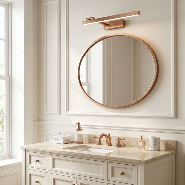 Toolight Rea, Koupelnové nástěnné LED svítidlo SWE037-1W 40cm BRUSH COPPER, OSW-20137