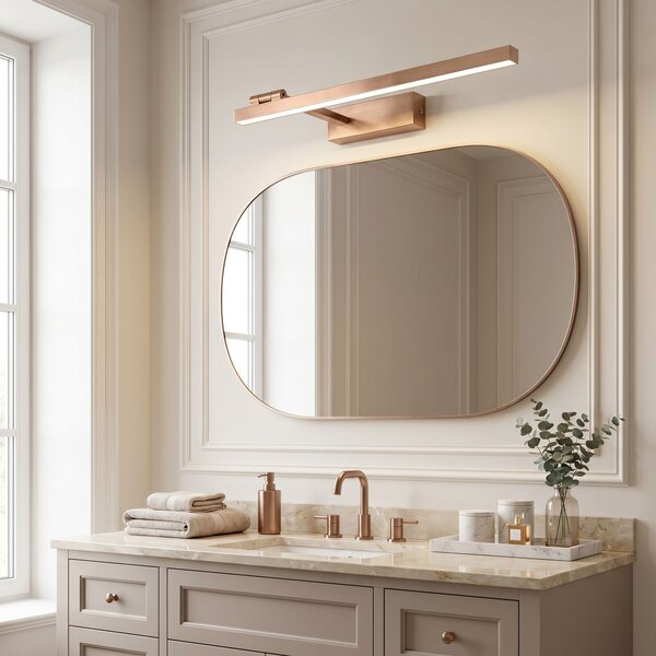 Toolight Rea, Koupelnové nástěnné LED svítidlo SWE038-1W 60cm BRUSH COPPER, OSW-20138