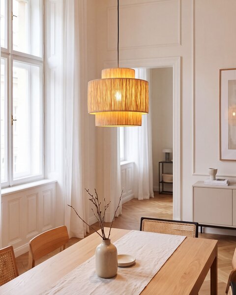 Závěsná lampa MAGECH Proutí Přírodní