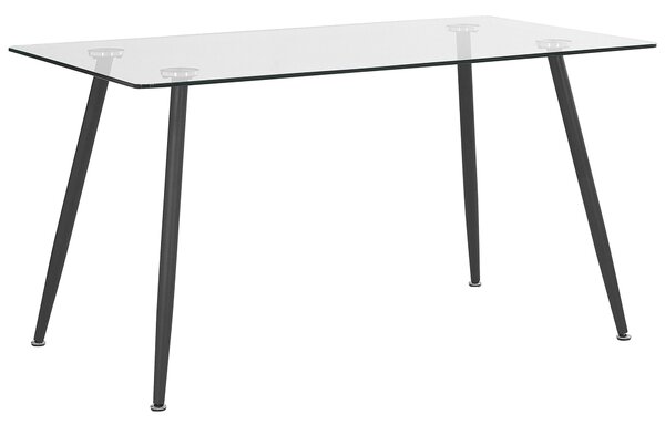 Jídelní stůl MIDLAND Černá 140 cm 80 cm Bezpečnostní sklo
