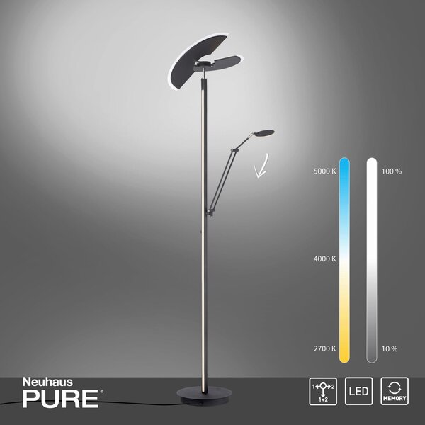 LED STOJACÍ LAMPA, 87/44/202 cm - Stojací lampy