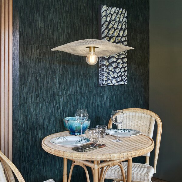 Závěsná svítidlo MARKET SET, Rivage S, stmívatelné, Béžová, Obývací pokoj, Tkanina / Textil, Design